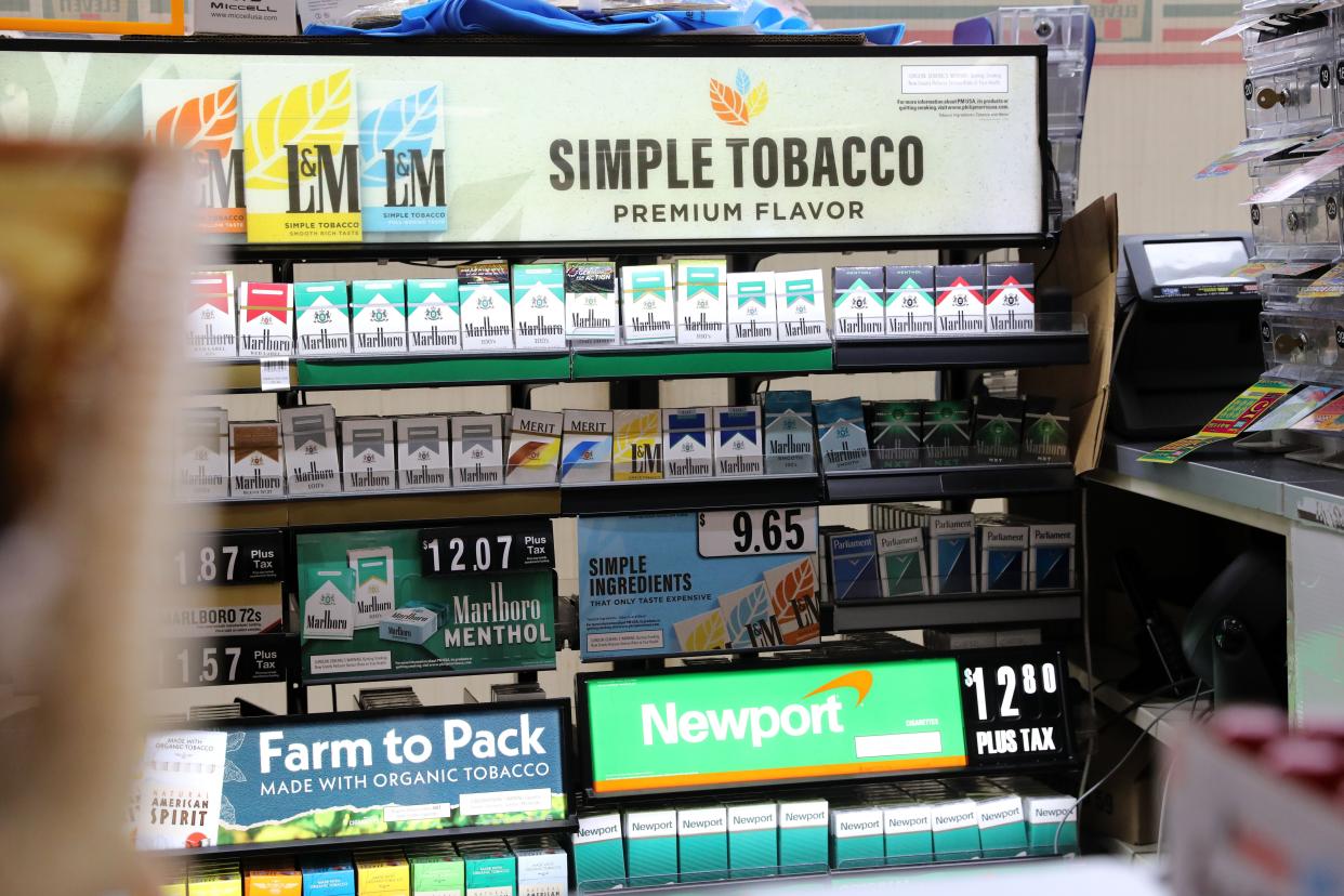 Marlboro Menthol and Newport cigarettes for sale at 7-Eleven in Tarrytown, Nov. 28, 2022. A proposed ban will stop the sale of menthol cigarettes in Westchester County.