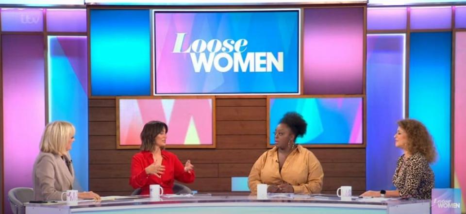 The Loose Women were dumbfounded at Frankie Bridge’s bra confession (ITV)