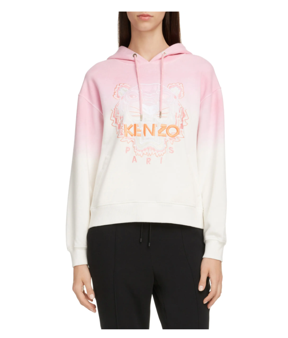 Kenzo Dip Dye Tiger Logo Cotton Hoodie. Image via Nordstrom.