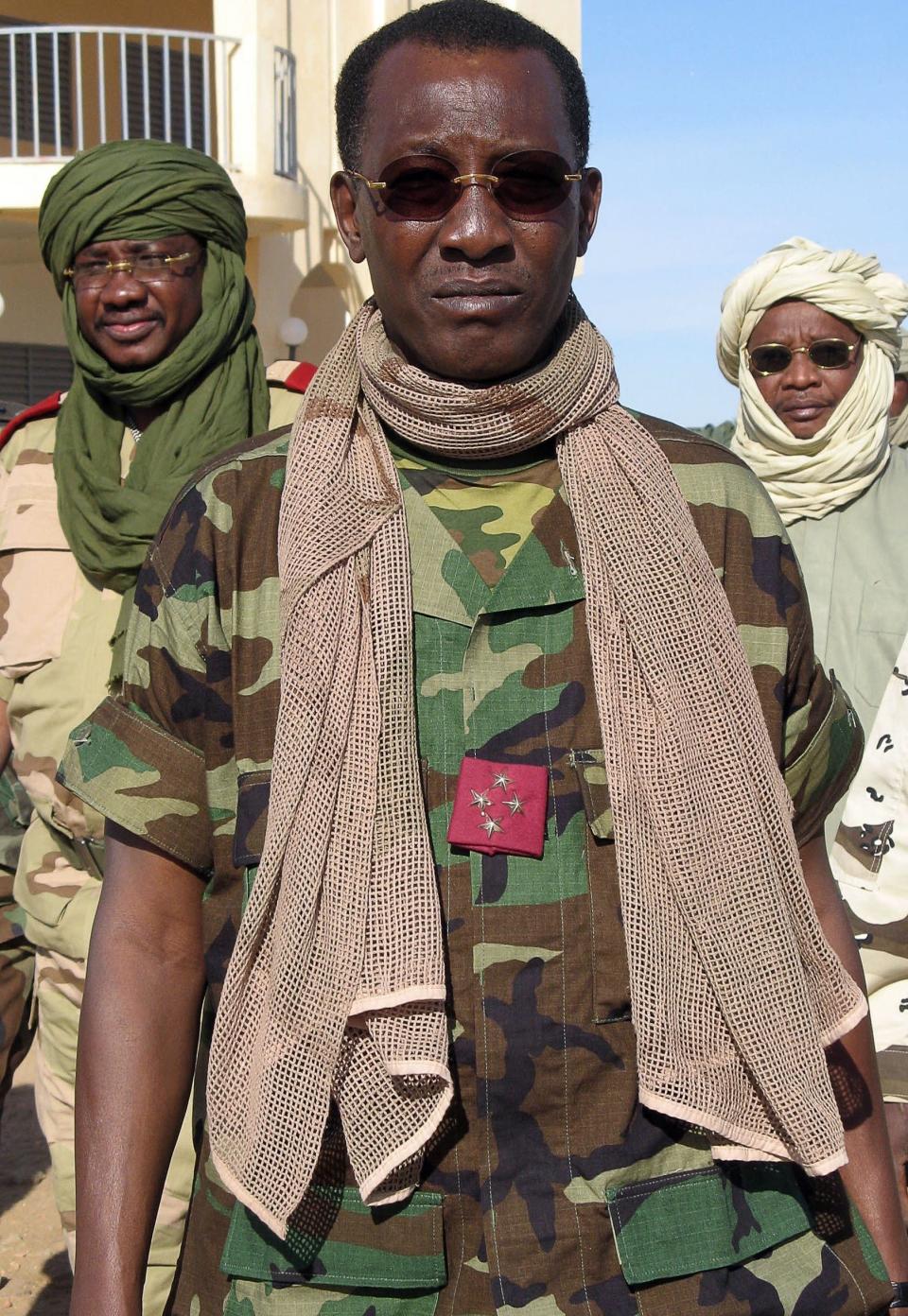 Déby in 2006 while supervising the activities of his army's campaign against rebels  - SONIA ROLLEY/AFP via Getty Images