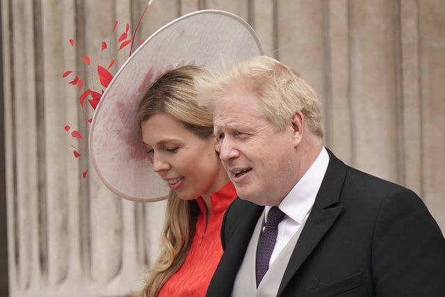 Prime Minister Boris Johnson and his wife Carrie Johnson