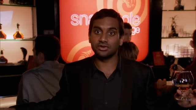 Tom drunk on Snake Juice in "Parks and Recreation"