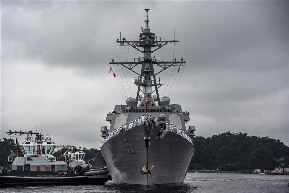 美軍第七艦隊宣布，美國海軍勃克級神盾飛彈驅逐艦「杜威號」（圖）8日抵達日本橫須賀港。（圖取自美軍第七艦隊網頁c7f.navy.mil）