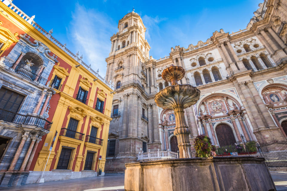 A second Spanish destination, the city of Malaga is said to be a brilliant alternative to its counterparts of the larger cities of Barcelona, Madrid and Valencia, with a cultural and foodie scene to rival. Median flight price: £158.70. Percentage price change: -44%. <em>[Photo: Getty]</em>