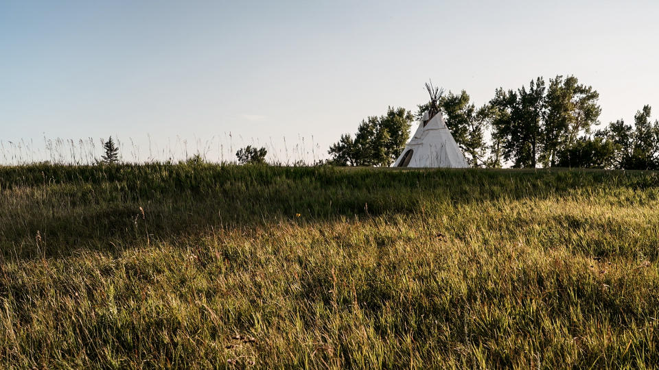 Whitestone Hill State Historical Site in southeastern North Dakota, where U.S. soldiers killed hundreds of Native American men, women and children in Sept. 1863.  (NBC News)