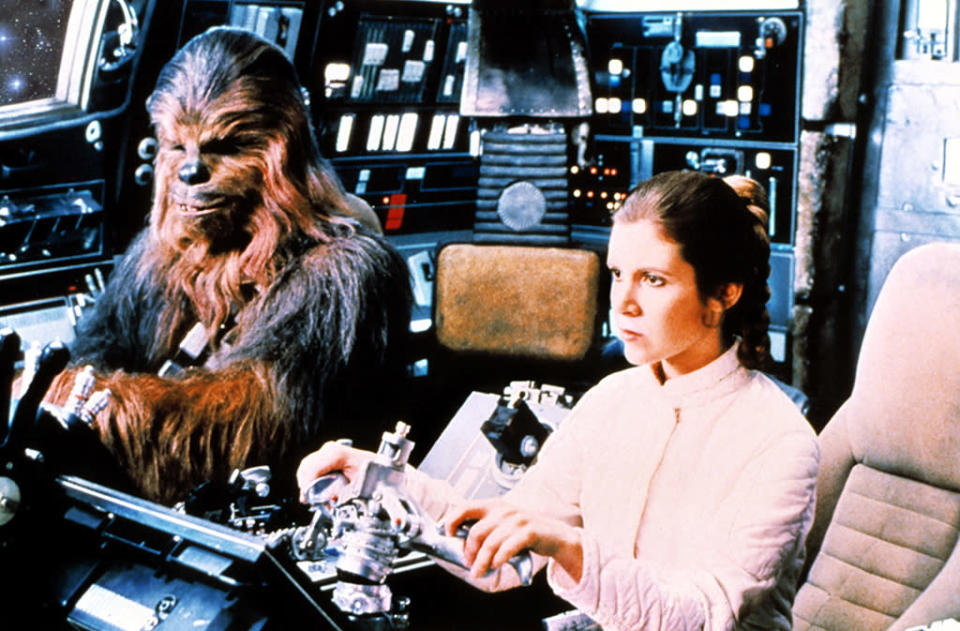 <p>Leia Organa took on a more combative role as she led the rebel fighters to the icy planet of Hoth in the sequel generally regarded as the best of all ‘Star Wars’ entries. (Photo: Everett Collection) </p>