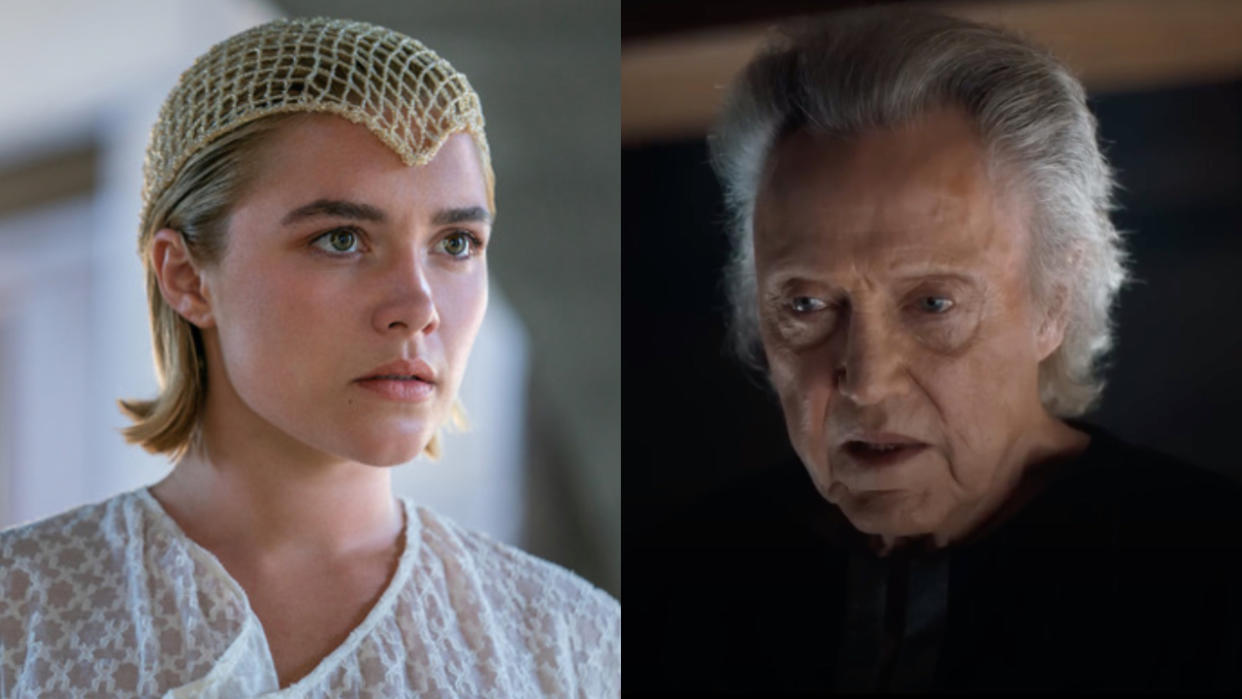  Florence Pugh and Christopher Walken in Dune Part 2 (side by side). 