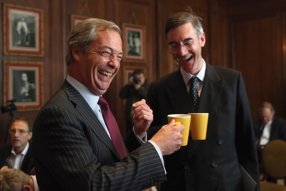 Jacob Rees-Mogg MP, pictured here with former UKIP leader Nigel Farage, is strongly pro-Brexit (Dan Kitwood/Getty Images)