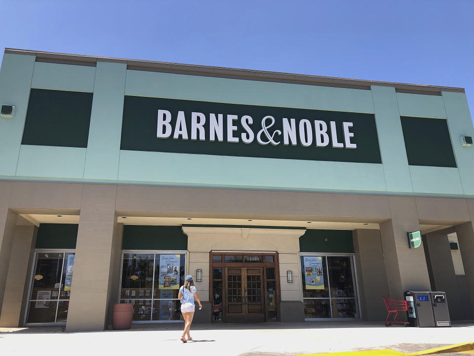 A Barnes and Noble bookstore store front is seen on Tuesday, May 28, 2019, in Pembroke Pines, Fla. (AP Photo/Brynn Anderson)