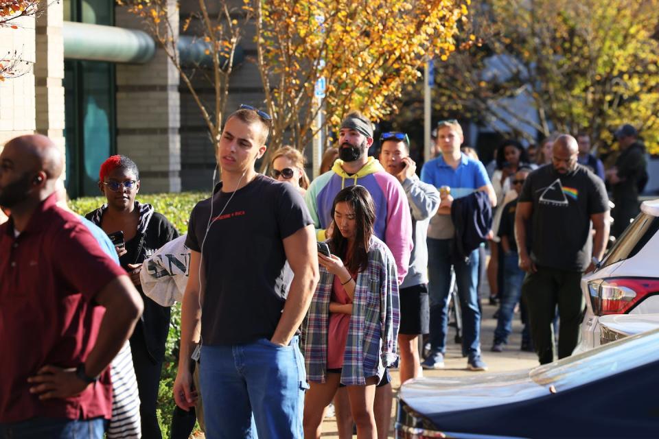 Nearly all U.S. voters vote in person or by absentee or mail-in ballot. <a href="https://www.gettyimages.com/detail/news-photo/people-wait-in-line-for-early-voting-for-the-midterm-news-photo/1439028382" rel="nofollow noopener" target="_blank" data-ylk="slk:Michael M. Santiago/Getty Images;elm:context_link;itc:0;sec:content-canvas" class="link ">Michael M. Santiago/Getty Images</a>