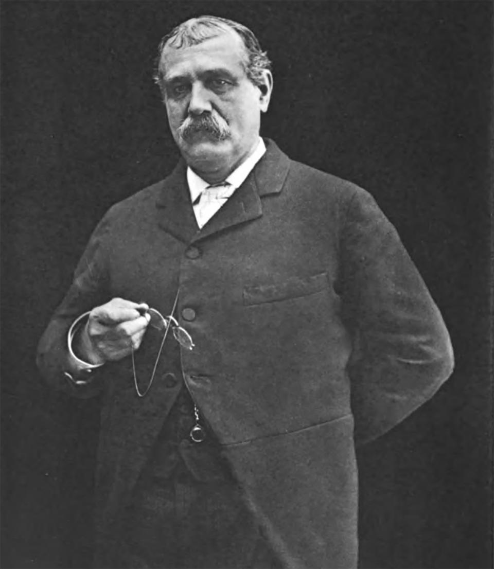 A late-19th century photo provided by the Massachusetts Institute of Technology shows Francis Amasa Walker, the third president of MIT. Walker helped usher the struggling school into national prominence, but the former Civil War general and former head of the U.S. office of Indian Affairs also authored "The Indian Question," a treatise on Native Americans that helped cement the young nation's system of forcibly removing tribes from their native lands to live on far flung, remote reservations. Native American students and their supporters want the university to rename Walker Memorial, a classical-style building named in his honor. (MIT via AP)