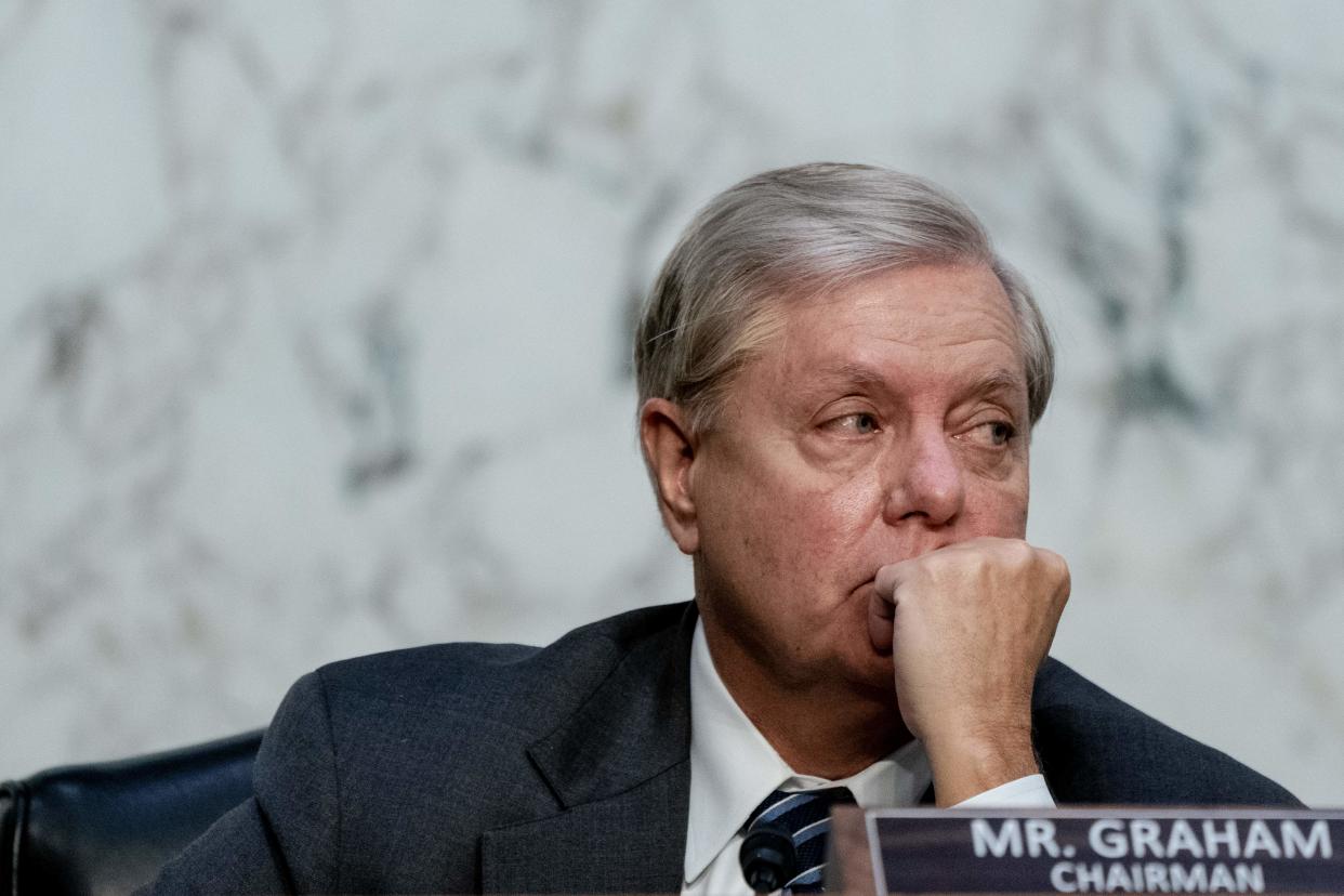 2018 video shows Lindsey Graham committing not to confirm supreme court nominee in election year (POOL/AFP via Getty Images)