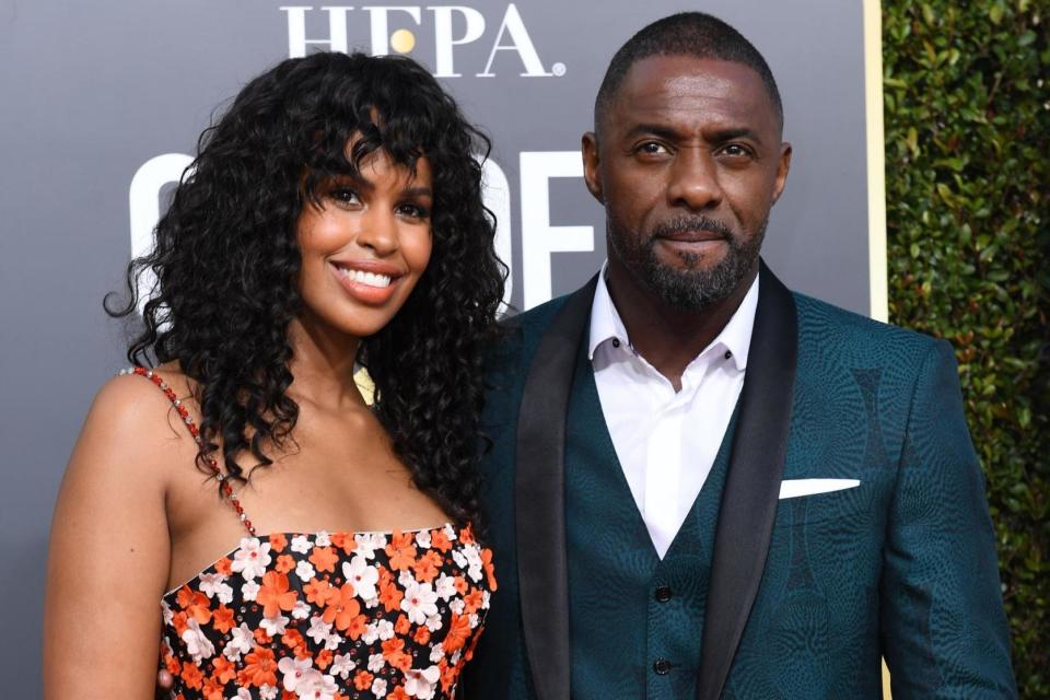 Love at first sight: Sabrina Dhowre and Idris Elba (VALERIE MACON/AFP/Getty Images)