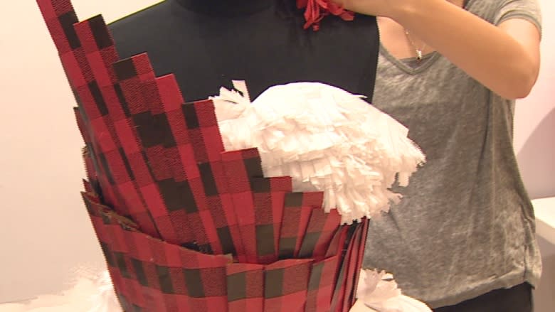 Paper frocks: Alberta fashion students create dresses from gift wrap