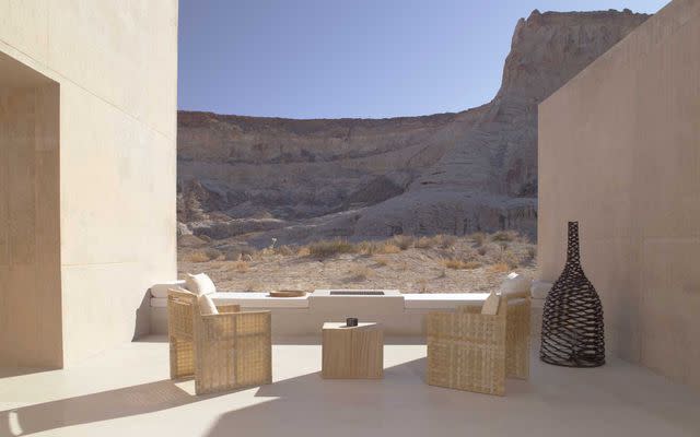 Courtesy of Aman Hotels & Resorts A terrace at Amangiri in Utah.