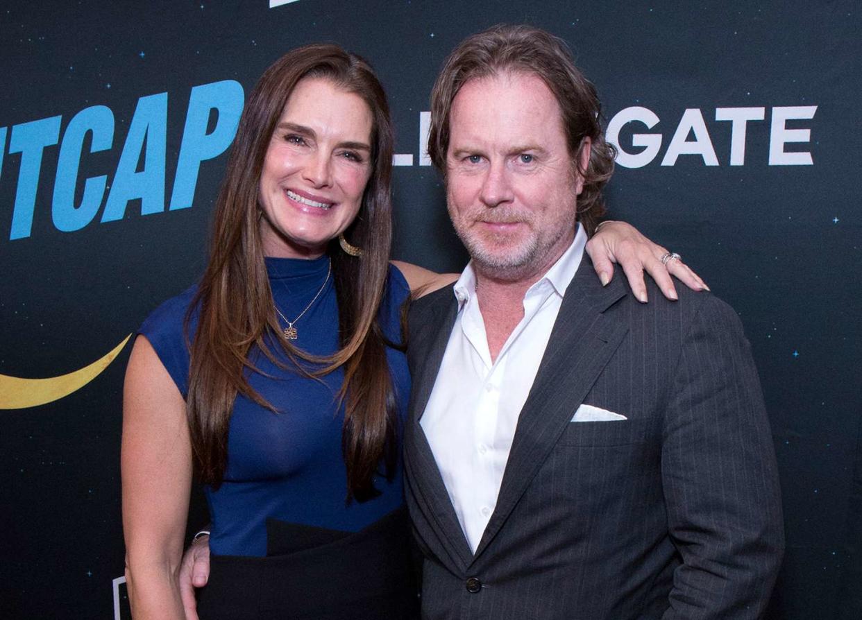 Brooke Shields and Chris Henchy attend "Nightcap" Season 2 New York Premiere Party at Crosby Street Hotel on June 6, 2017 in New York City