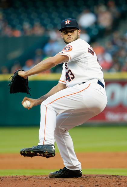 Lance McCullers, dealing. (Photo by Scott Halleran/Getty Images)