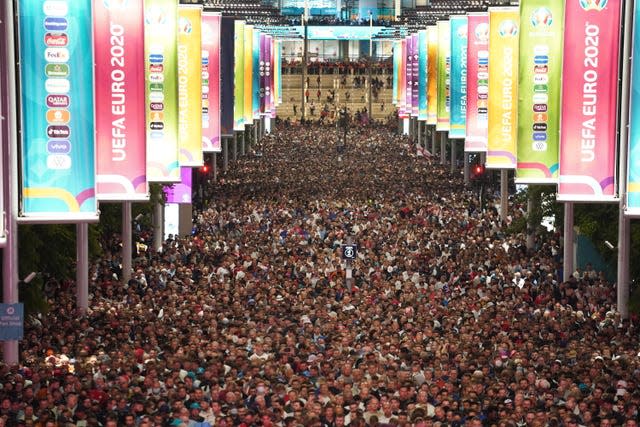 England's fans were well and truly behind Southgate and his team as they celebrated reaching the final