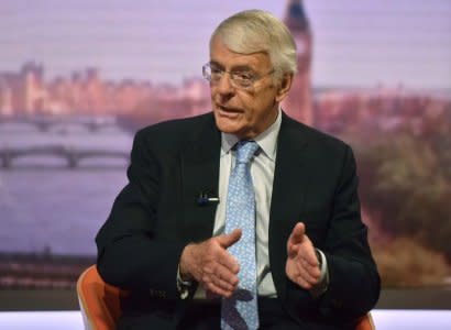 FILE PHOTO: Britain's ex-Prime Minister John Major appears on the Marr Show on BBC television in London, Britain, July 22, 2018. Jeff Overs/BBC/Handout via REUTERS