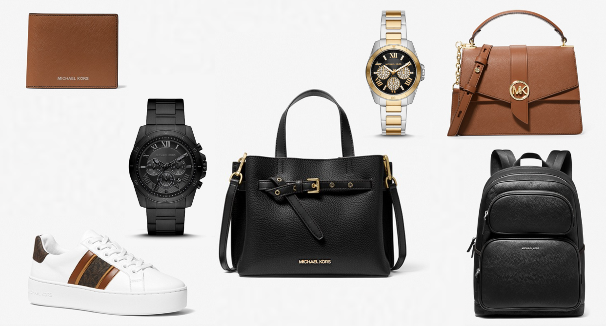 Composite image of Michael Kors products on sale during Black Friday.