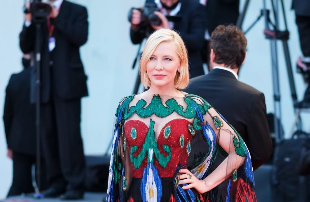Cate Blanchett sounds more Australian at home credit:Bang Showbiz