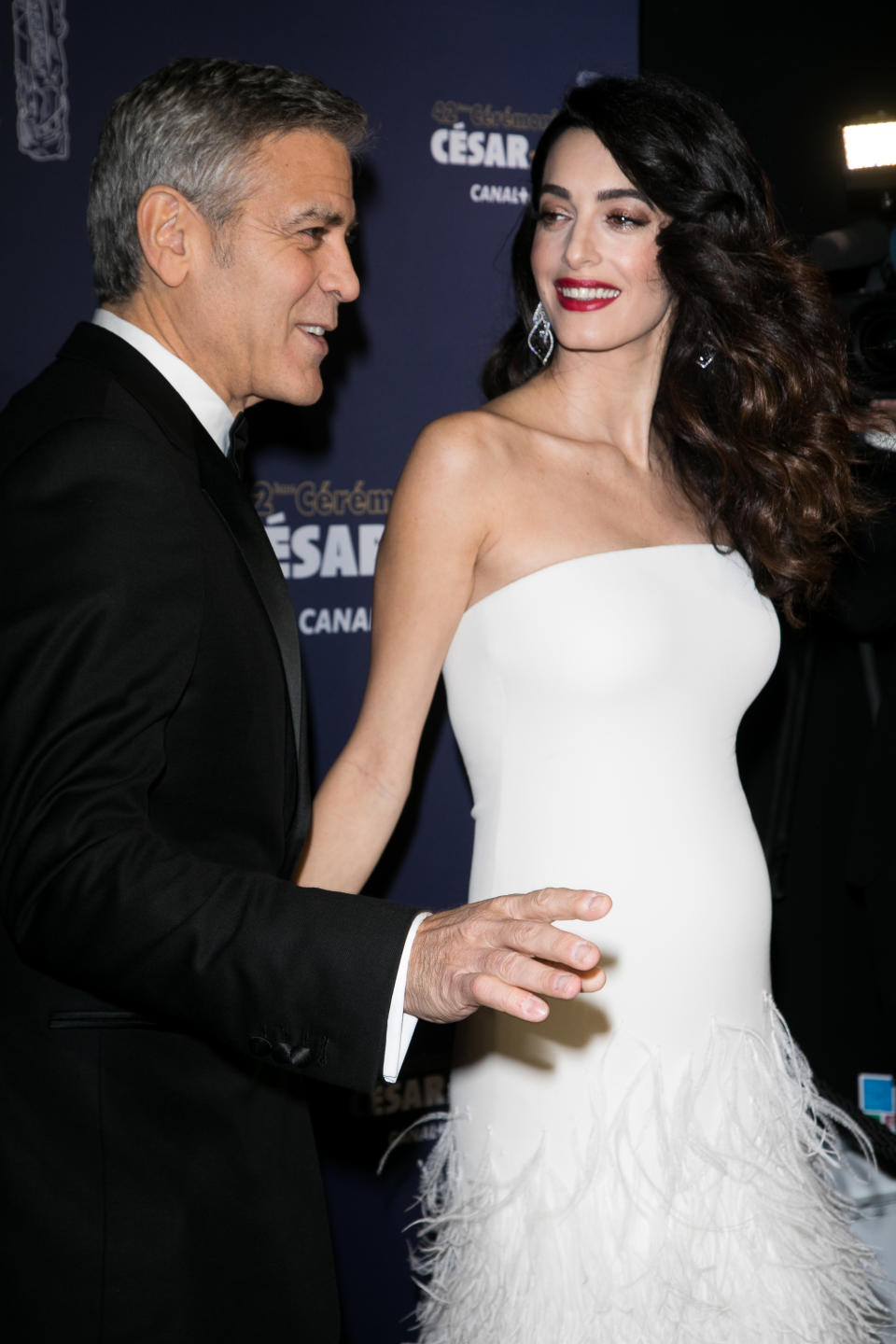 <p>Continuing with the baby boom… The power couple <a rel="nofollow" href="https://www.yahoo.com/entertainment/george-amal-clooney-welcome-twins-ella-alexander-162057472.html" data-ylk="slk:celebrated;elm:context_link;itc:0;sec:content-canvas;outcm:mb_qualified_link;_E:mb_qualified_link;ct:story;" class="link  yahoo-link">celebrated</a> the birth of their highly anticipated twins, Ella and Alexander, in June. Even though as a bachelor Clooney had said he didn’t want children (never say never!), the 56-year-old actor came around once he married the human rights lawyer. Speaking about his new babies, <a rel="nofollow" href="https://www.yahoo.com/lifestyle/george-clooney-description-twins-perfect-201935620.html" data-ylk="slk:he said;elm:context_link;itc:0;sec:content-canvas;outcm:mb_qualified_link;_E:mb_qualified_link;ct:story;" class="link  yahoo-link">he said</a>, “Ella is very elegant and dainty. She has these big beautiful eyes. She looks like Amal,” while Alexander “weighs three pounds more than his sister. [He’s] just a thug, he’s a fat little boy” and has the “loudest laugh in the room.” (Photo: Getty Images) </p>