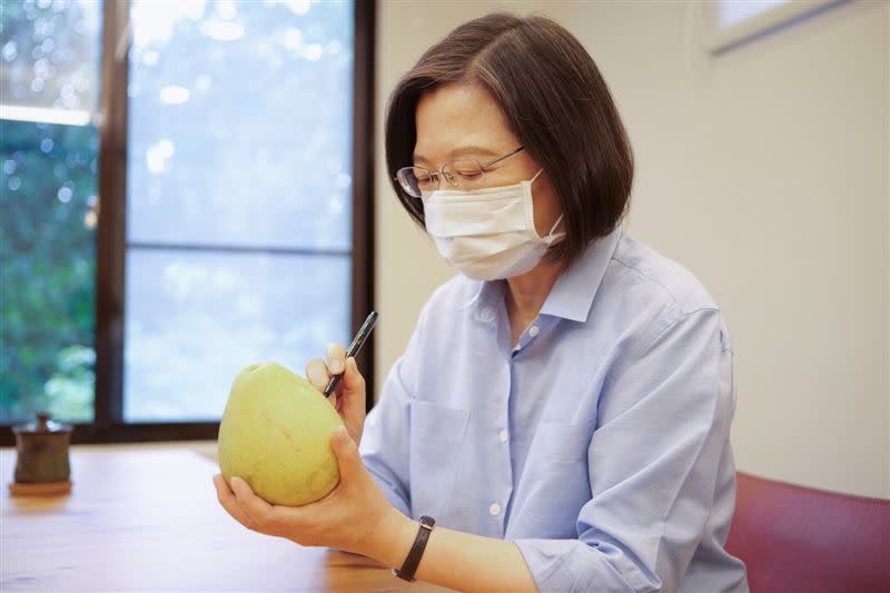  蔡英文分享自己的手繪作品，並號召國人一起體驗過節氣氛。（圖／翻攝自蔡英文臉書、IG）