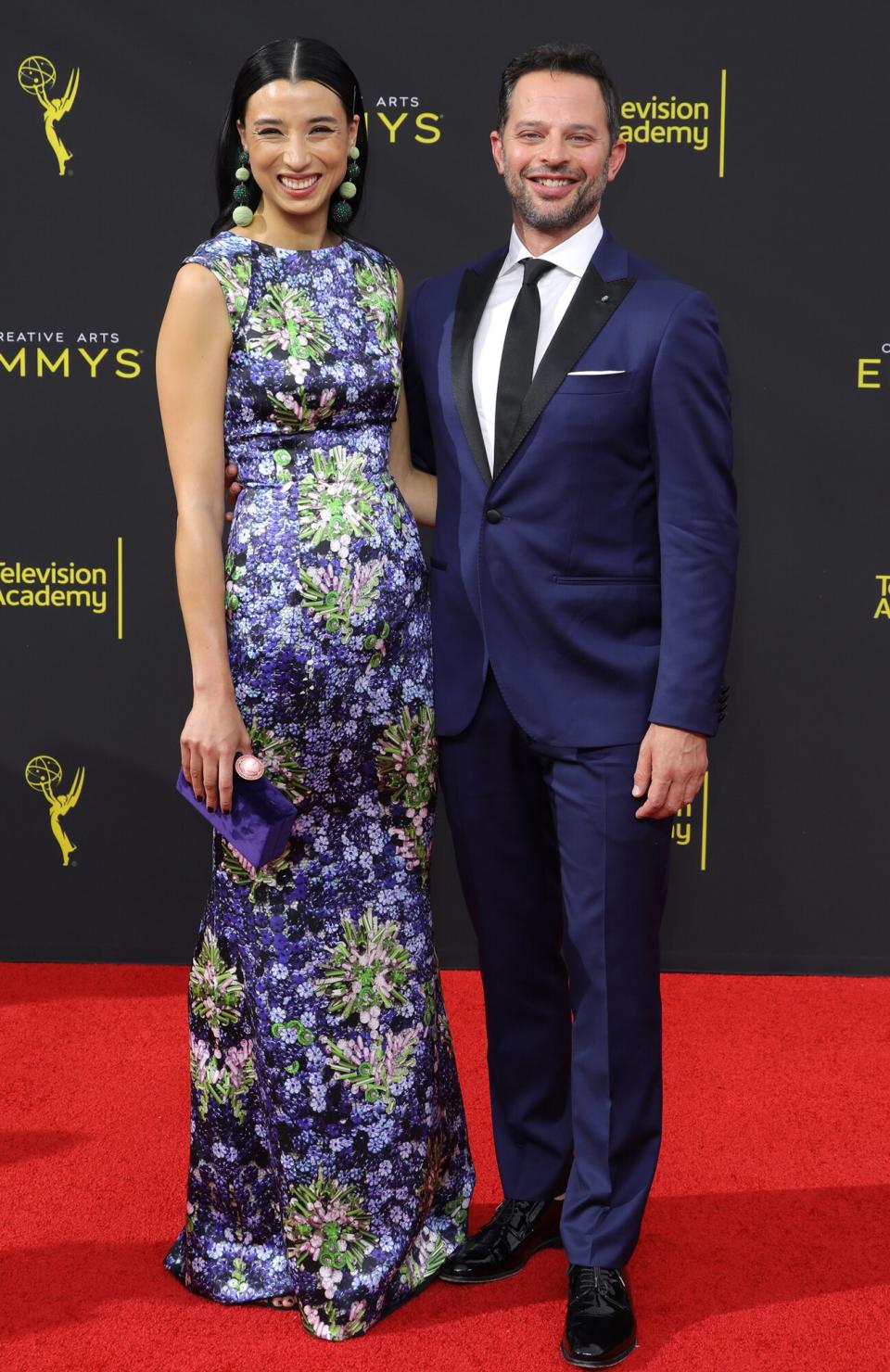 Lily Kwong and Nick Kroll attend the 2019 Creative Arts Emmy Awards on September 14, 2019 in Los Angeles, California