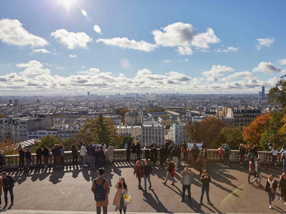 The view from the top of Montmarte in Paris.