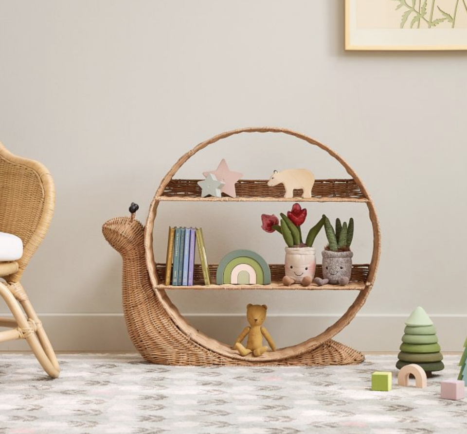 <p><a href="https://go.redirectingat.com?id=74968X1596630&url=https%3A%2F%2Fwww.westelm.com%2Fproducts%2Fsnail-shelf-d17482%2F&sref=https%3A%2F%2Fwww.redbookmag.com%2Fhome%2Fdecor%2Fg60569639%2Fstrange-book-storage%2F" rel="nofollow noopener" target="_blank" data-ylk="slk:Shop Now;elm:context_link;itc:0;sec:content-canvas" class="link ">Shop Now</a></p><p>Snail Shelf</p><p>West Elm</p><p>$169.00</p><span class="copyright">West Elm</span>