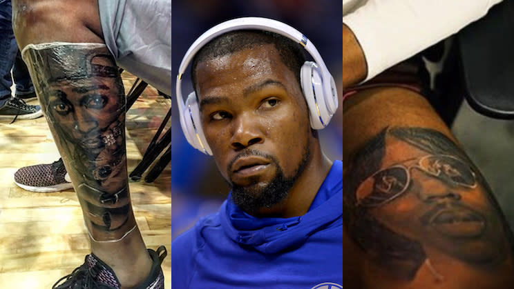 There is a method to Kevin Durant’s Tupac Shakur and Rick James tattoo madness.