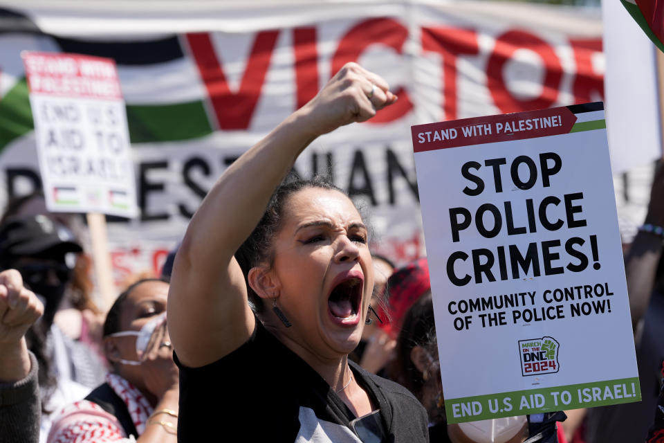 15 people arrested in protests outside DNC as demonstrators push for