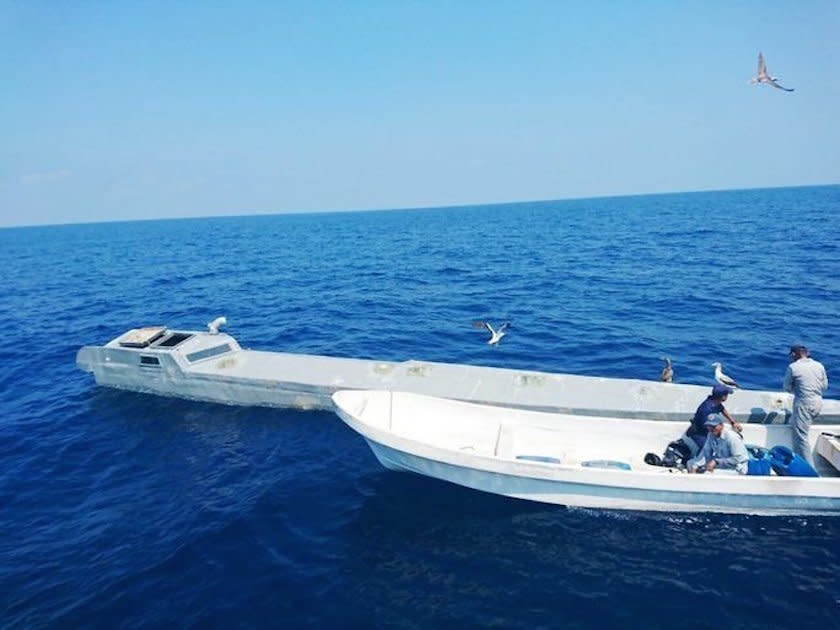 Narco sub low-profile vessel Guatemala