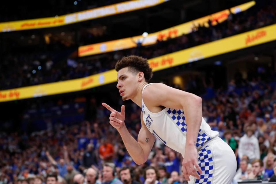 Kellan Grady shot 41.7% from three-point range in his lone season at Kentucky and 37.8% across five seasons in college.