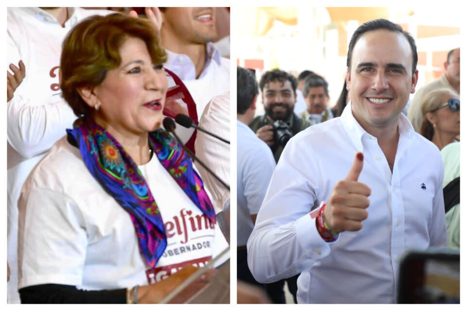 Elecciones 2023 cambian mapa político: Morena gana Edomex y PRI retiene Coahuila; PRI cae a cuarta fuerza en población gobernada. FOTOS: Redes sociales de la candidata y el candidato