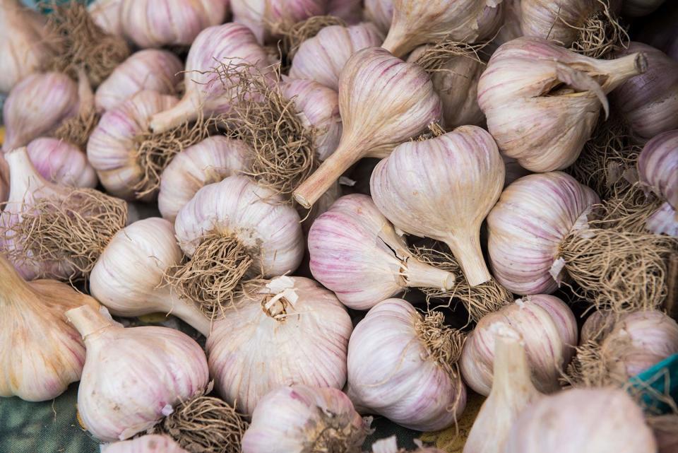 Garlic from Six Circles Farm in Caywood, NY, during  the Garlic Festival on Saturday, September 30, 2017, in Saugerties, NY.