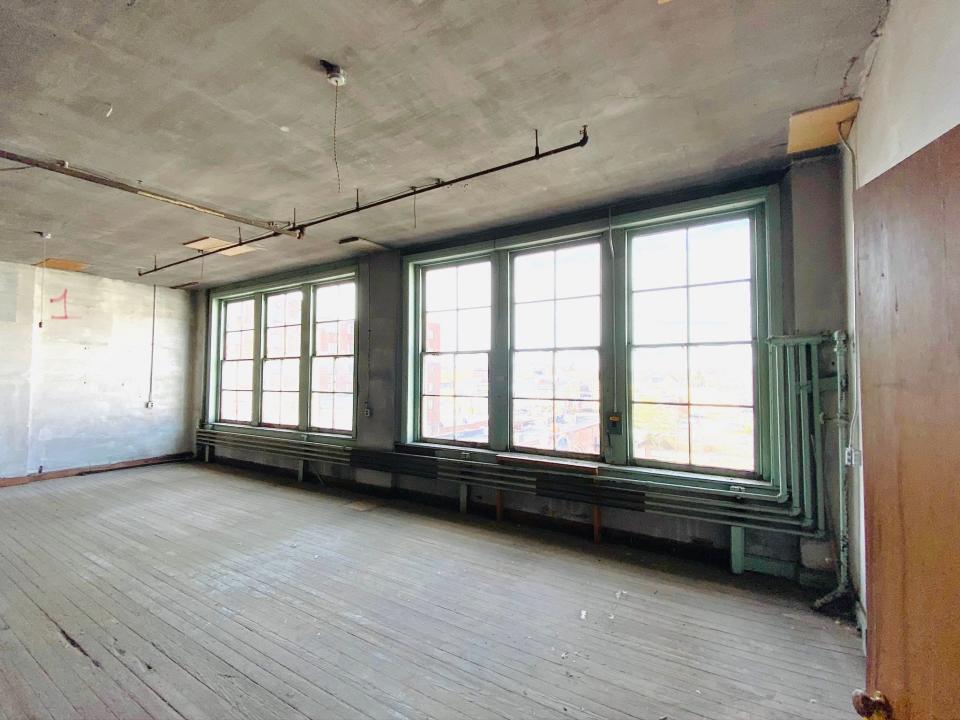 This light-filled space became a fourth-floor apartment in the Updegraff building in downtown Hagerstown.