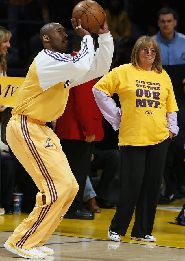 Penny Marshall and Kobe Bryant