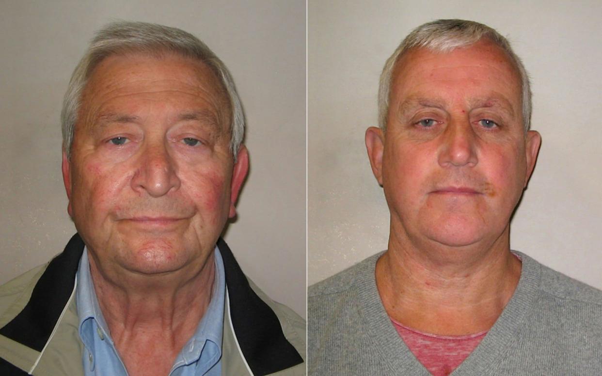 Terry Perkins (left) and Daniel Jones who posed as workmen to break into the high-end London jewellers - PA