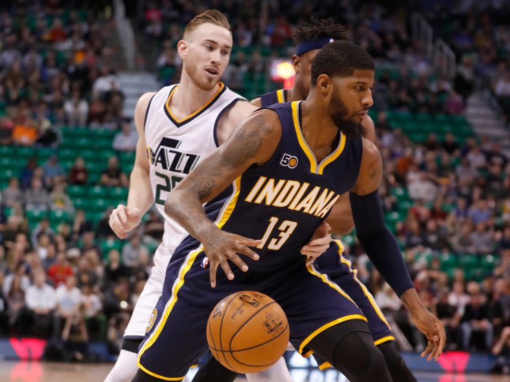 The Celtics' Plan A reportedly includes signing Gordon Hayward and trading for Paul George. (AP)