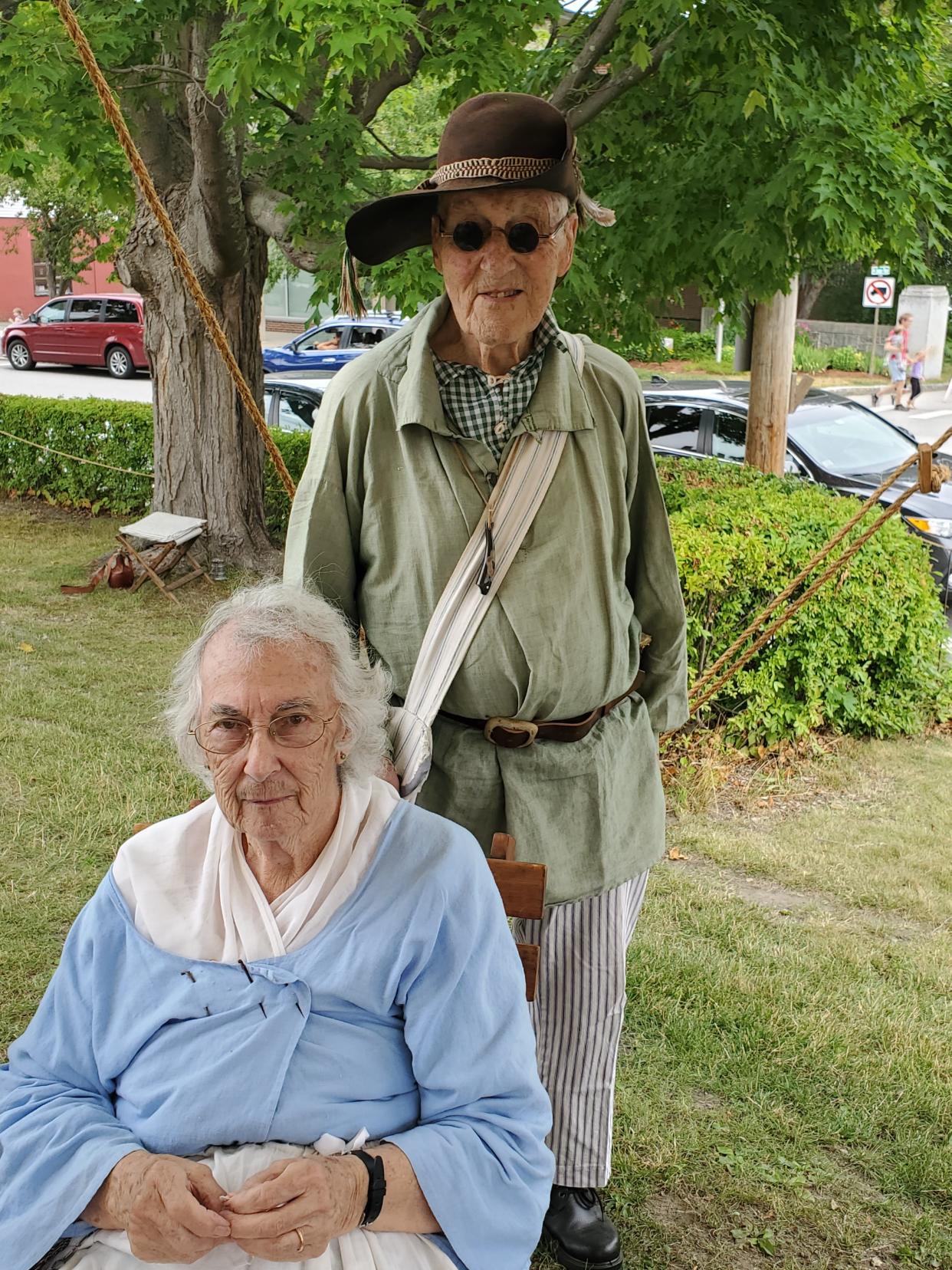 June and Carroll White of Merrimack have been part of the First New Hampshire Regiment since it started in 1972. They're seen here during the American Independence Festival in Exeter Saturday, June 16, 2022.