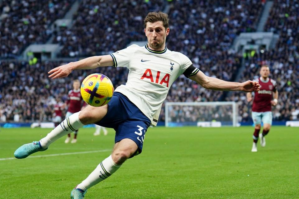 Ben Davies impressed at left wing-back for Tottenham in their 2-0 win over West Ham (Zac Goodwin/PA) (PA Wire)