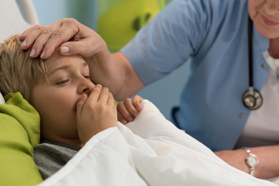 Kids might suffer symptoms for weeks during cold and flu season. Shutterstock