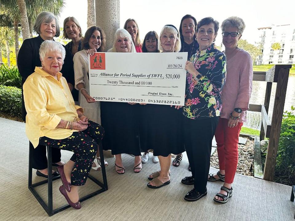 The Alliance for Period Supplies of SWFL recently announced it has received a $20,000 grant from the Jingled Elves.