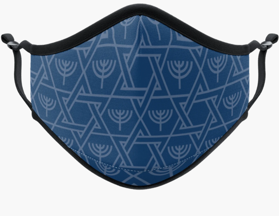 Hanukkah Face Mask. Image via Vistaprint.