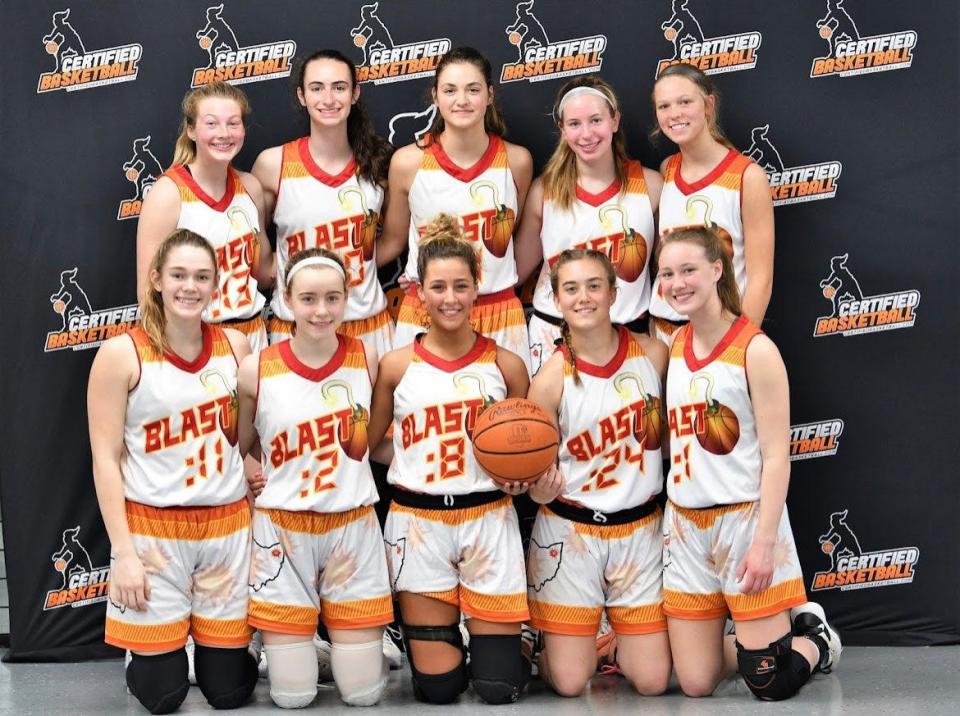 Loudonville's Corri Vermilya (second row, top left) with her Blast teammates.