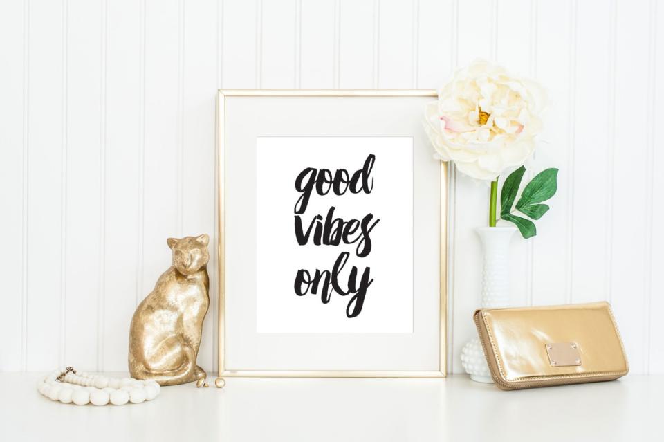 Good Vibes Only print, $16