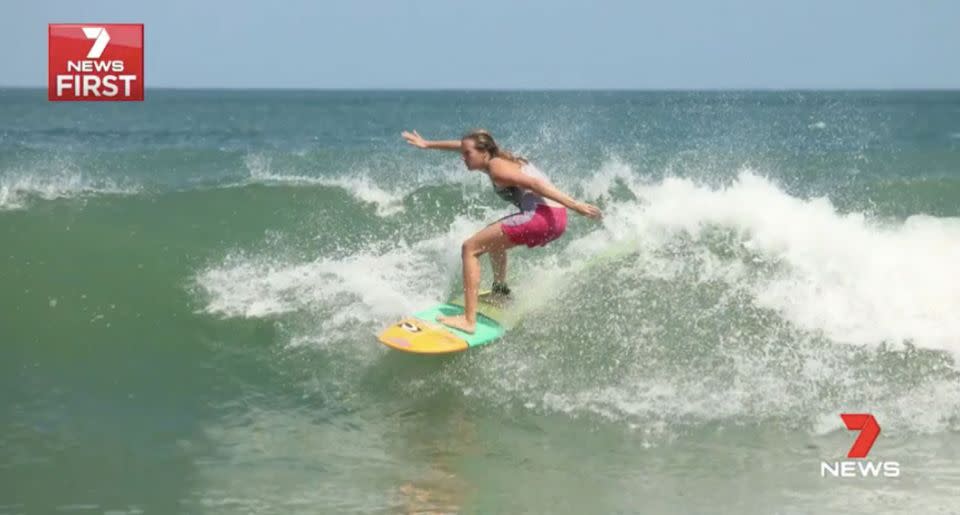 Laeticia was a keen surfer. Source: 7 News