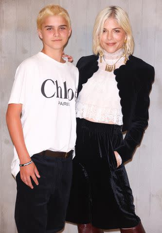 <p>Marc Piasecki/WireImage</p> Selma Blair and her son Arthur Saint Bleick.