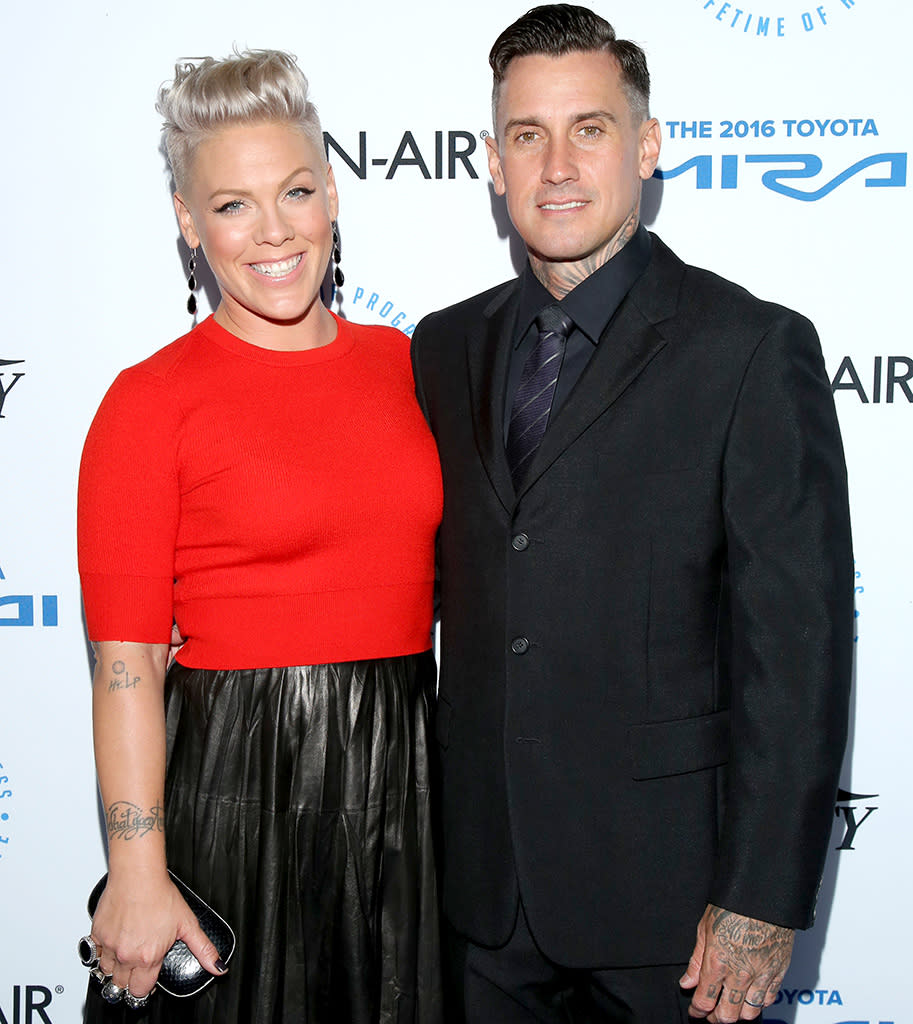 Pink and Carey Hart. 